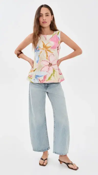 Little Lies Gardenia Top Print | Thumbnail 5 Little Lies Gardenia Top Print | Thumbnail 5