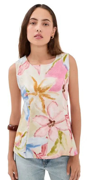Little Lies Gardenia Top Print | Thumbnail 1 Little Lies Gardenia Top Print | Thumbnail 1