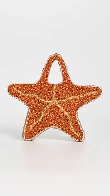 SIMONMILLER Beaded Starfish Bag Orange/Natural One Size | Thumbnail 2 SIMONMILLER Beaded Starfish Bag Orange/Natural One Size | Thumbnail 2