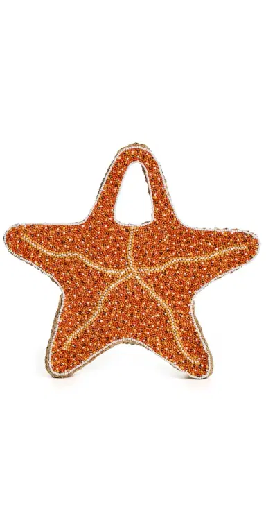 SIMONMILLER Beaded Starfish Bag Orange/Natural One Size | Thumbnail 1 SIMONMILLER Beaded Starfish Bag Orange/Natural One Size | Thumbnail 1