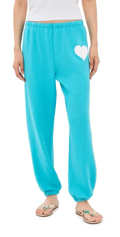Sprwmn Heart Sweatpants Aquamarine | Thumbnail 1 Sprwmn Heart Sweatpants Aquamarine | Thumbnail 1