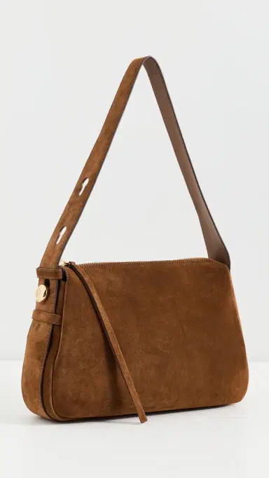 Tory Burch Romy Suede Shoulder Bag Caramel One Size | Thumbnail 2 Tory Burch Romy Suede Shoulder Bag Caramel One Size | Thumbnail 2