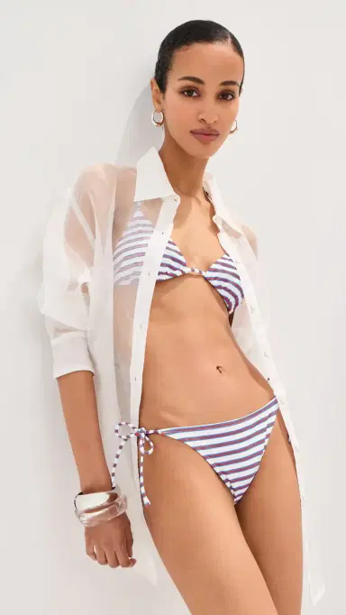 LE BOP Triangle Bikini Top Varigated Stripe M | Thumbnail 2 LE BOP Triangle Bikini Top Varigated Stripe M | Thumbnail 2