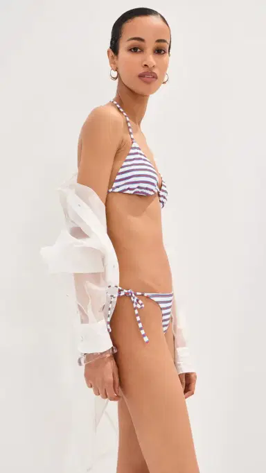 LE BOP Triangle Bikini Top Varigated Stripe M | Thumbnail 4 LE BOP Triangle Bikini Top Varigated Stripe M | Thumbnail 4