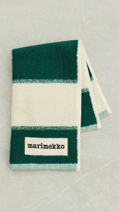 Marimekko Galleria Guest Towel Emerald/Melon One Size | Thumbnail 3 Marimekko Galleria Guest Towel Emerald/Melon One Size | Thumbnail 3