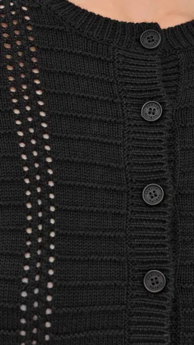 Sablyn Charlotte Slim Crewneck Cardigan Black | Thumbnail 6 Sablyn Charlotte Slim Crewneck Cardigan Black | Thumbnail 6