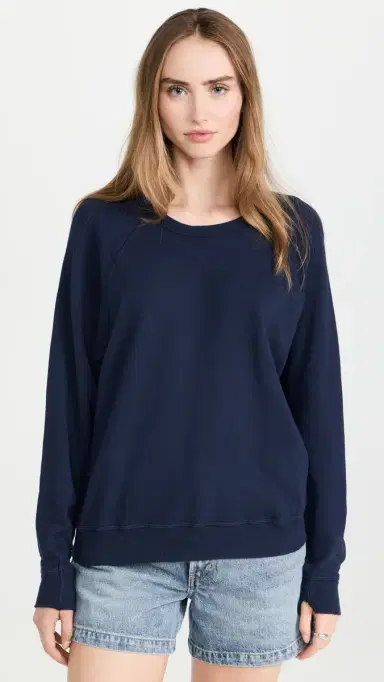 The Great. THE GREAT. The College Sweatshirt True Navy 3 | Thumbnail 2 The Great. THE GREAT. The College Sweatshirt True Navy 3 | Thumbnail 2