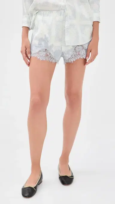 Bailey Rose Blue Lace Mini Shorts Blue | Thumbnail 2 Bailey Rose Blue Lace Mini Shorts Blue | Thumbnail 2