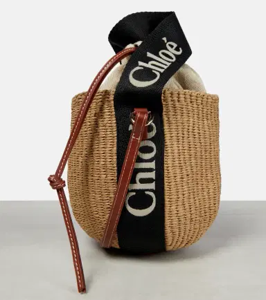 Chloé Chloé Woody Mini leather-trimmed bucket bag | Thumbnail 4 Chloé Chloé Woody Mini leather-trimmed bucket bag | Thumbnail 4