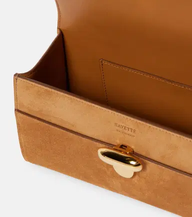 Savette Symmetry Pochette suede tote bag | Thumbnail 2 Savette Symmetry Pochette suede tote bag | Thumbnail 2