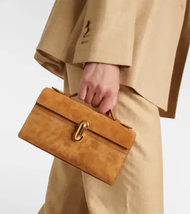 Savette Symmetry Pochette suede tote bag | Thumbnail 4 Savette Symmetry Pochette suede tote bag | Thumbnail 4