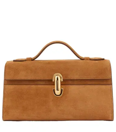 Savette Symmetry Pochette suede tote bag | Thumbnail 1 Savette Symmetry Pochette suede tote bag | Thumbnail 1