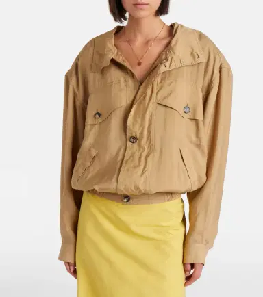 Saint Laurent Oversized blouson jacket | Thumbnail 3 Saint Laurent Oversized blouson jacket | Thumbnail 3