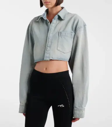Balenciaga Cropped denim shirt | Thumbnail 2 Balenciaga Cropped denim shirt | Thumbnail 2
