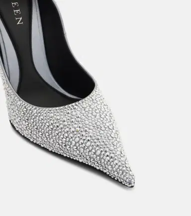 Alexander McQueen Skull studded satin pumps | Thumbnail 4 Alexander McQueen Skull studded satin pumps | Thumbnail 4