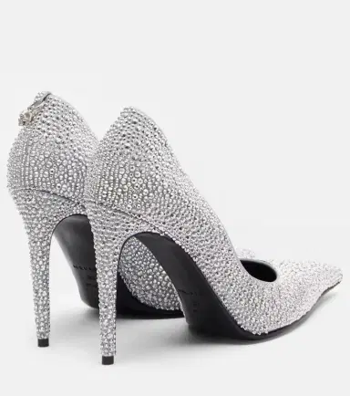 Alexander McQueen Skull studded satin pumps | Thumbnail 6 Alexander McQueen Skull studded satin pumps | Thumbnail 6