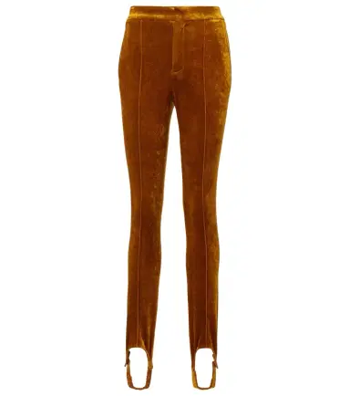 Chloe Chloé Velvet stirrup pants | Thumbnail 1 Chloe Chloé Velvet stirrup pants | Thumbnail 1