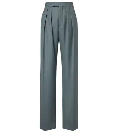Chloe Chloé Pleated virgin wool straight pants | Thumbnail 1 Chloe Chloé Pleated virgin wool straight pants | Thumbnail 1