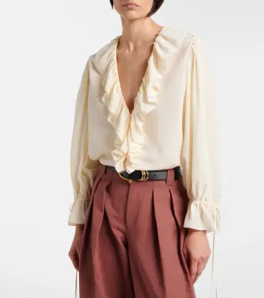 Chloé Chloé Ruffled silk blouse | Thumbnail 6 Chloé Chloé Ruffled silk blouse | Thumbnail 6