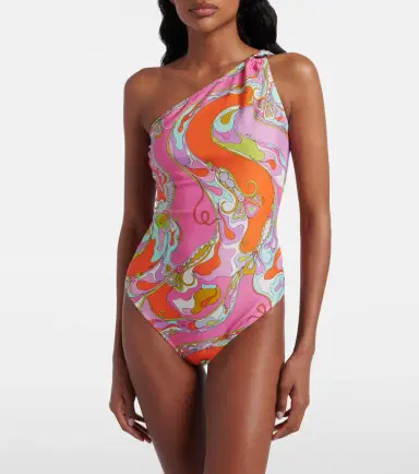 PUCCI Orchidee one-shoulder swimsuit | Thumbnail 2 PUCCI Orchidee one-shoulder swimsuit | Thumbnail 2