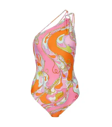 PUCCI Orchidee one-shoulder swimsuit | Thumbnail 1 PUCCI Orchidee one-shoulder swimsuit | Thumbnail 1