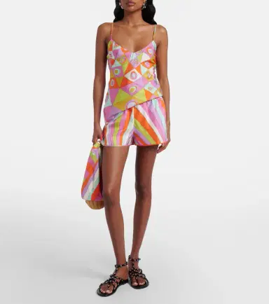 PUCCI Iride silk twill shorts | Thumbnail 4 PUCCI Iride silk twill shorts | Thumbnail 4
