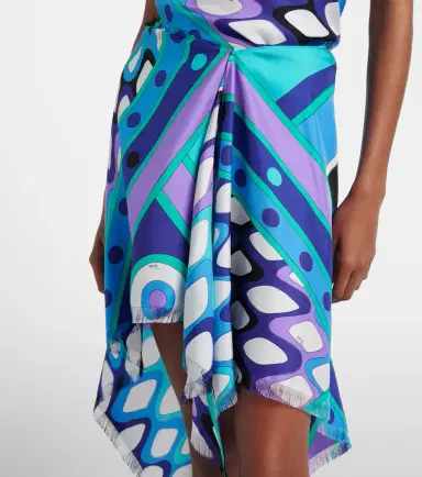 PUCCI Vivara draped silk twill midi skirt | Thumbnail 4 PUCCI Vivara draped silk twill midi skirt | Thumbnail 4