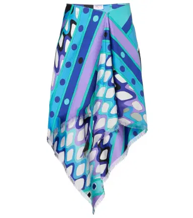 PUCCI Vivara draped silk twill midi skirt | Thumbnail 1 PUCCI Vivara draped silk twill midi skirt | Thumbnail 1