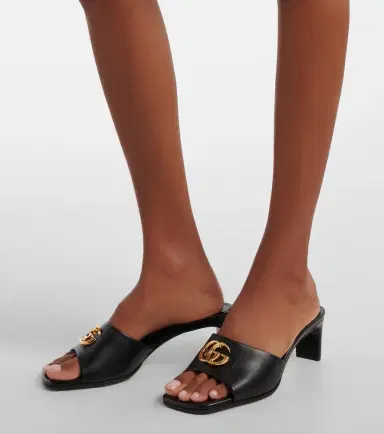 Gucci Double G leather mules | Thumbnail 6 Gucci Double G leather mules | Thumbnail 6