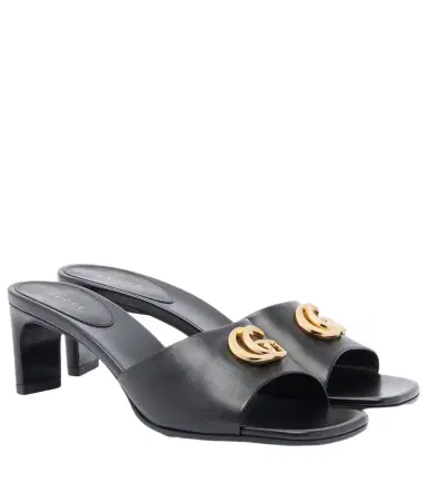 Gucci Double G leather mules | Thumbnail 1 Gucci Double G leather mules | Thumbnail 1