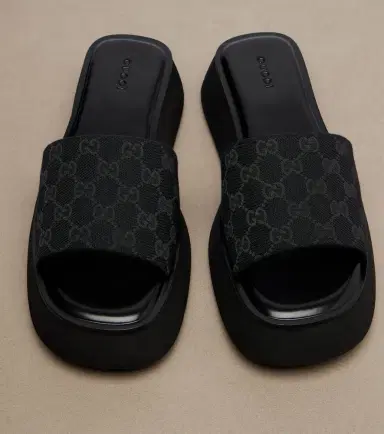Gucci GG canvas platform slides | Thumbnail 4 Gucci GG canvas platform slides | Thumbnail 4