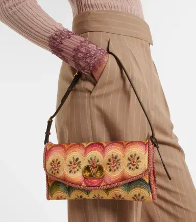 Valentino Garavani DeVain Small floral jacquard shoulder bag | Thumbnail 5 Valentino Garavani DeVain Small floral jacquard shoulder bag | Thumbnail 5