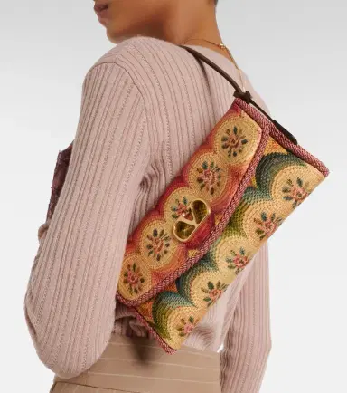Valentino Garavani DeVain Small floral jacquard shoulder bag | Thumbnail 6 Valentino Garavani DeVain Small floral jacquard shoulder bag | Thumbnail 6