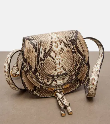 Chloe Chloé Marcie Mini snake-effect leather crossbody bag | Thumbnail 3 Chloe Chloé Marcie Mini snake-effect leather crossbody bag | Thumbnail 3