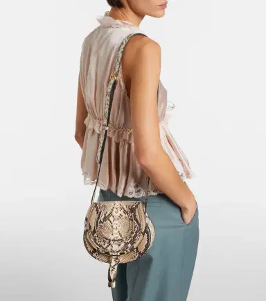 Chloe Chloé Marcie Mini snake-effect leather crossbody bag | Thumbnail 6 Chloe Chloé Marcie Mini snake-effect leather crossbody bag | Thumbnail 6