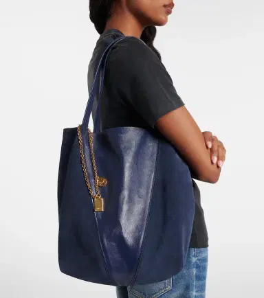 Chloé Chloé Chloé Spin leather and suede tote bag | Thumbnail 6 Chloé Chloé Chloé Spin leather and suede tote bag | Thumbnail 6