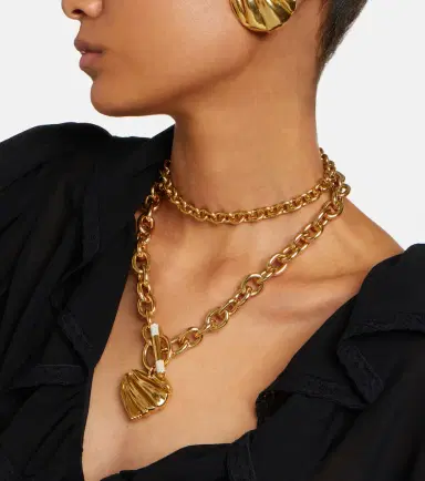 Chloe Chloé Chloé Pleated Heart pendant necklace | Thumbnail 4 Chloe Chloé Chloé Pleated Heart pendant necklace | Thumbnail 4