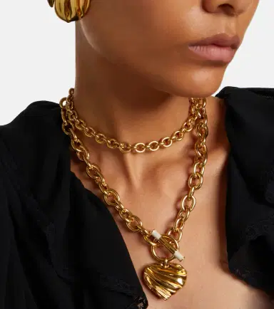 Chloe Chloé Chloé Pleated Heart pendant necklace | Thumbnail 5 Chloe Chloé Chloé Pleated Heart pendant necklace | Thumbnail 5