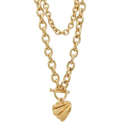 Chloe Chloé Chloé Pleated Heart pendant necklace | Thumbnail 1 Chloe Chloé Chloé Pleated Heart pendant necklace | Thumbnail 1