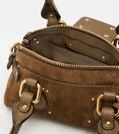 Chloe Chloé Paddington Small suede shoulder bag | Thumbnail 2 Chloe Chloé Paddington Small suede shoulder bag | Thumbnail 2