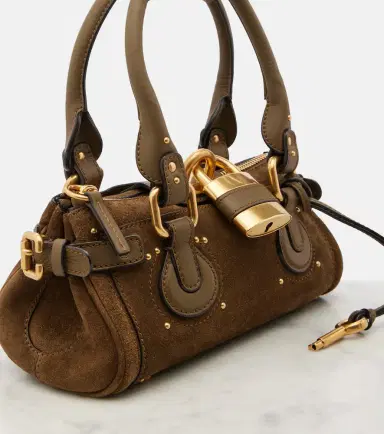 Chloe Chloé Paddington Small suede shoulder bag | Thumbnail 3 Chloe Chloé Paddington Small suede shoulder bag | Thumbnail 3