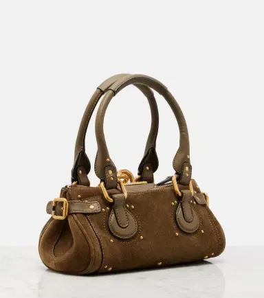 Chloe Chloé Paddington Small suede shoulder bag | Thumbnail 4 Chloe Chloé Paddington Small suede shoulder bag | Thumbnail 4