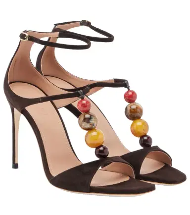Malone Souliers Lena beaded suede sandals | Thumbnail 1 Malone Souliers Lena beaded suede sandals | Thumbnail 1