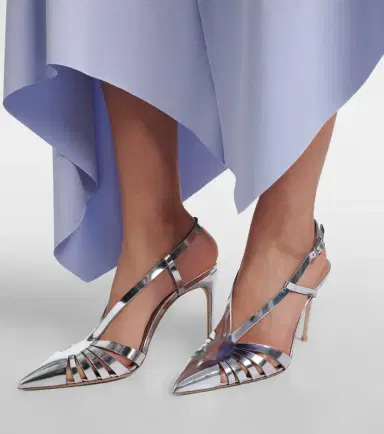 Malone Souliers Janette metallic leather slingback pumps | Thumbnail 5 Malone Souliers Janette metallic leather slingback pumps | Thumbnail 5