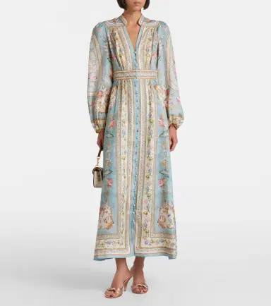 Zimmermann Roselight floral linen midi dress | Thumbnail 4 Zimmermann Roselight floral linen midi dress | Thumbnail 4