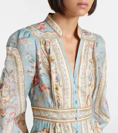 Zimmermann Roselight floral linen midi dress | Thumbnail 6 Zimmermann Roselight floral linen midi dress | Thumbnail 6