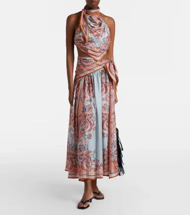 Zimmermann Aster printed silk crop top | Thumbnail 4 Zimmermann Aster printed silk crop top | Thumbnail 4