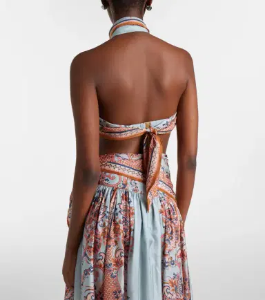 Zimmermann Aster printed silk crop top | Thumbnail 5 Zimmermann Aster printed silk crop top | Thumbnail 5