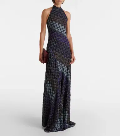 Missoni Halterneck knitted lamé gown | Thumbnail 2 Missoni Halterneck knitted lamé gown | Thumbnail 2