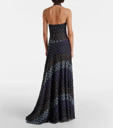 Missoni Halterneck knitted lamé gown | Thumbnail 6 Missoni Halterneck knitted lamé gown | Thumbnail 6